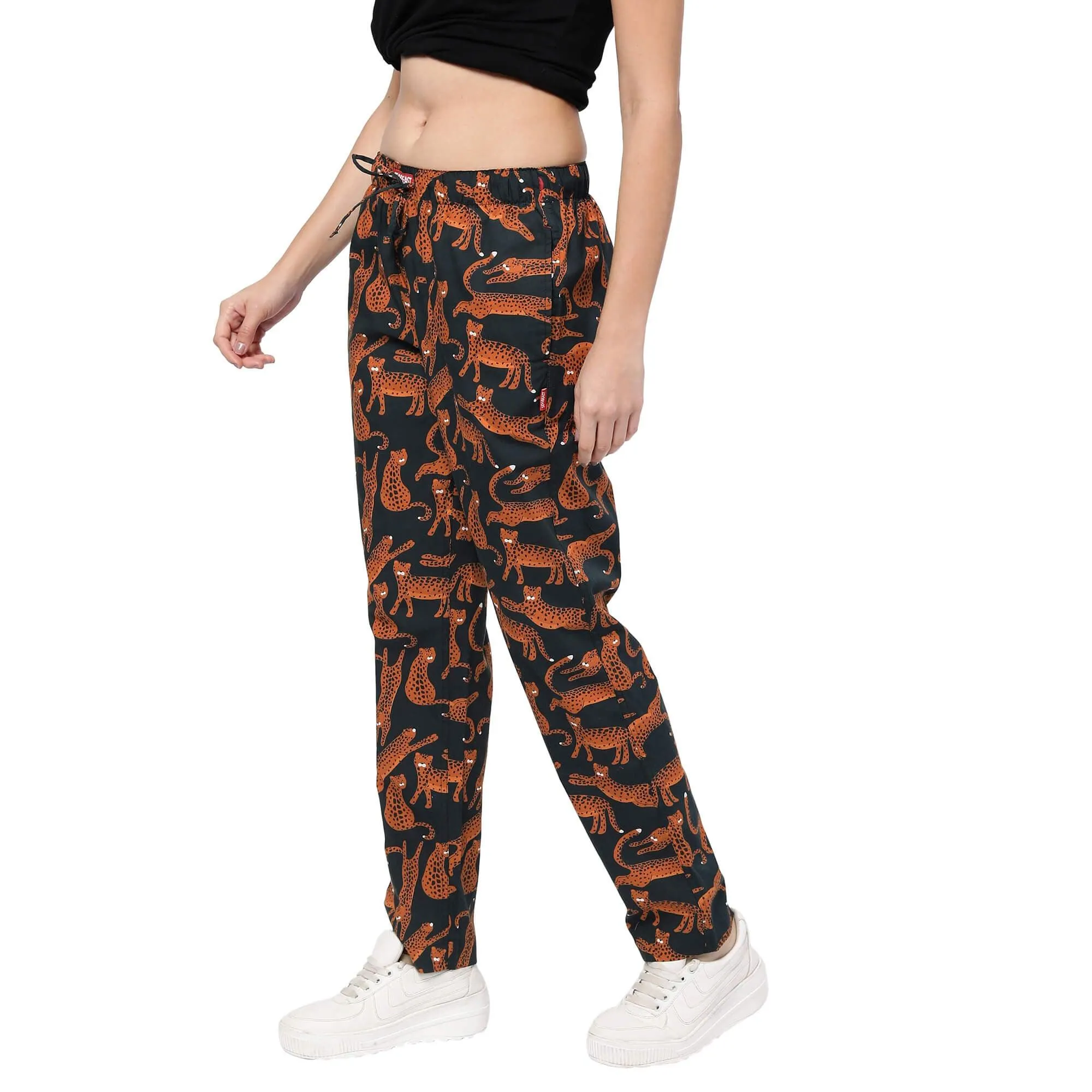 Midnight Leopards Pyjamas For Women