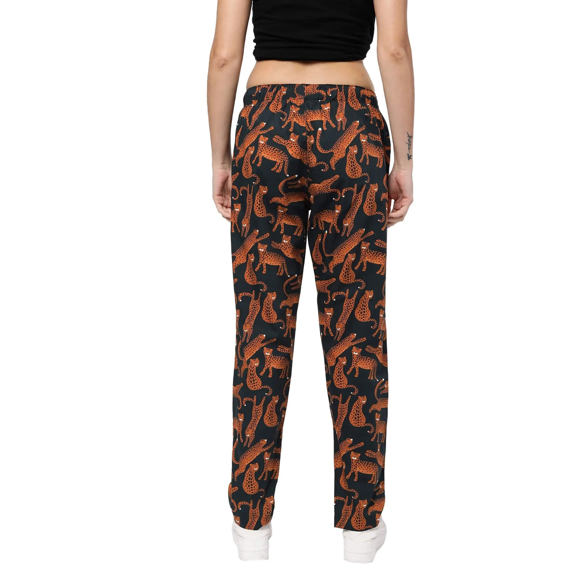 Midnight Leopards Pyjamas For Women