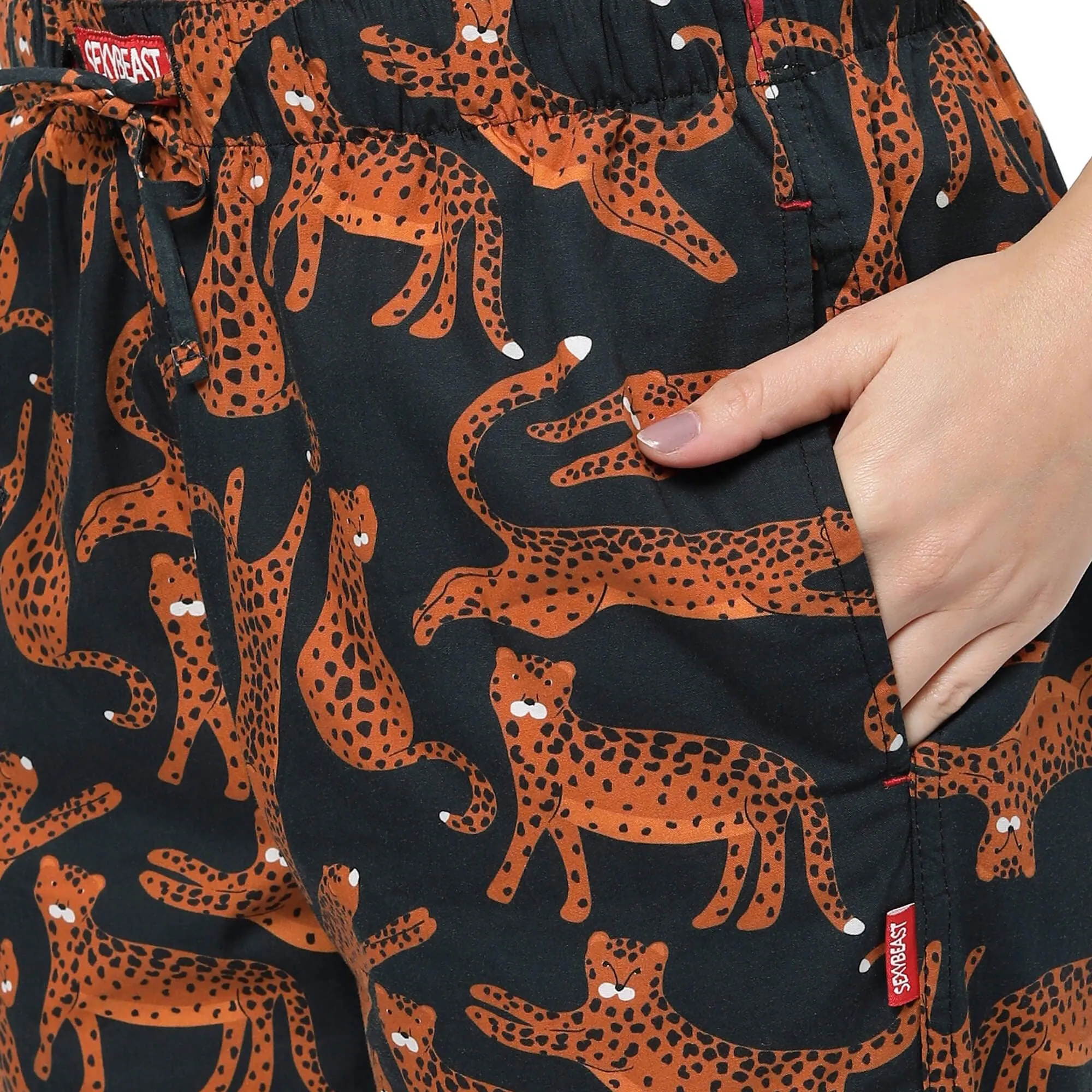 Midnight Leopards Pyjamas For Women