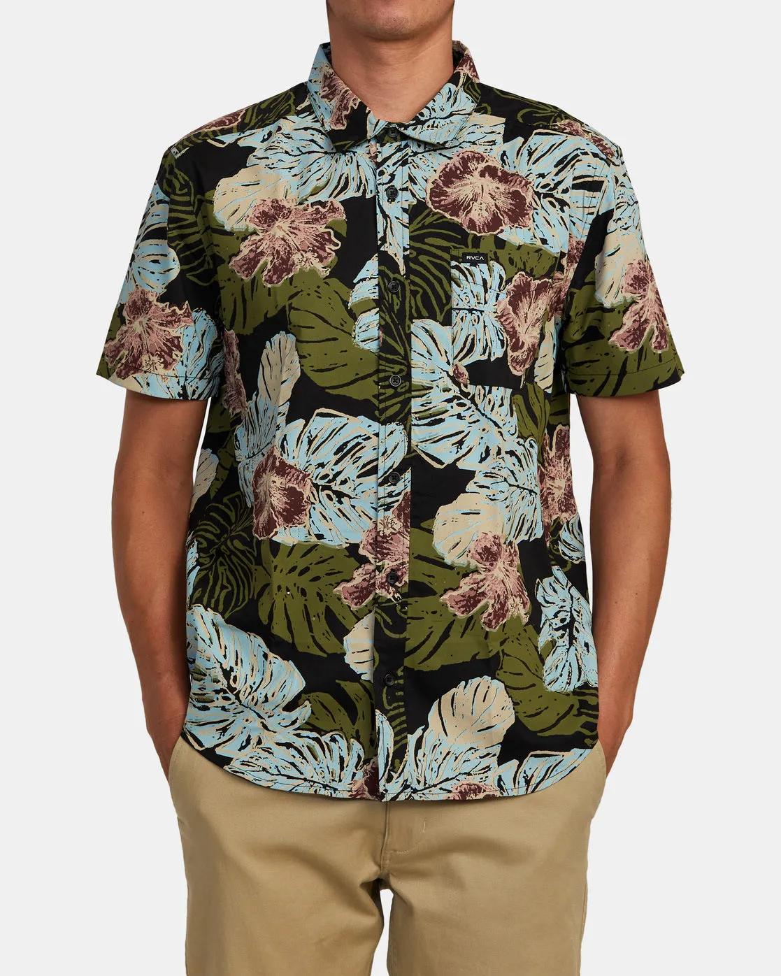 Monstera 2.0 Short Sleeve Shirt - Black