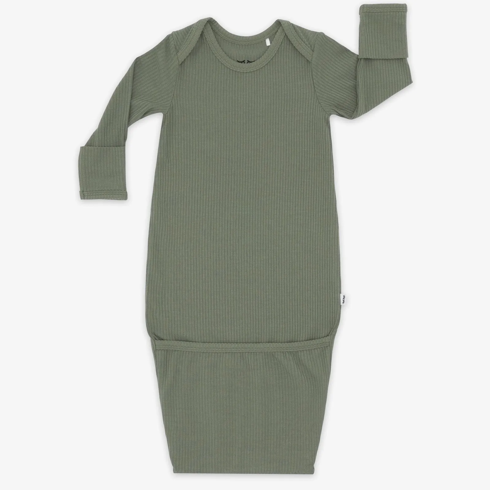 Moss Ribbed Infant Gown