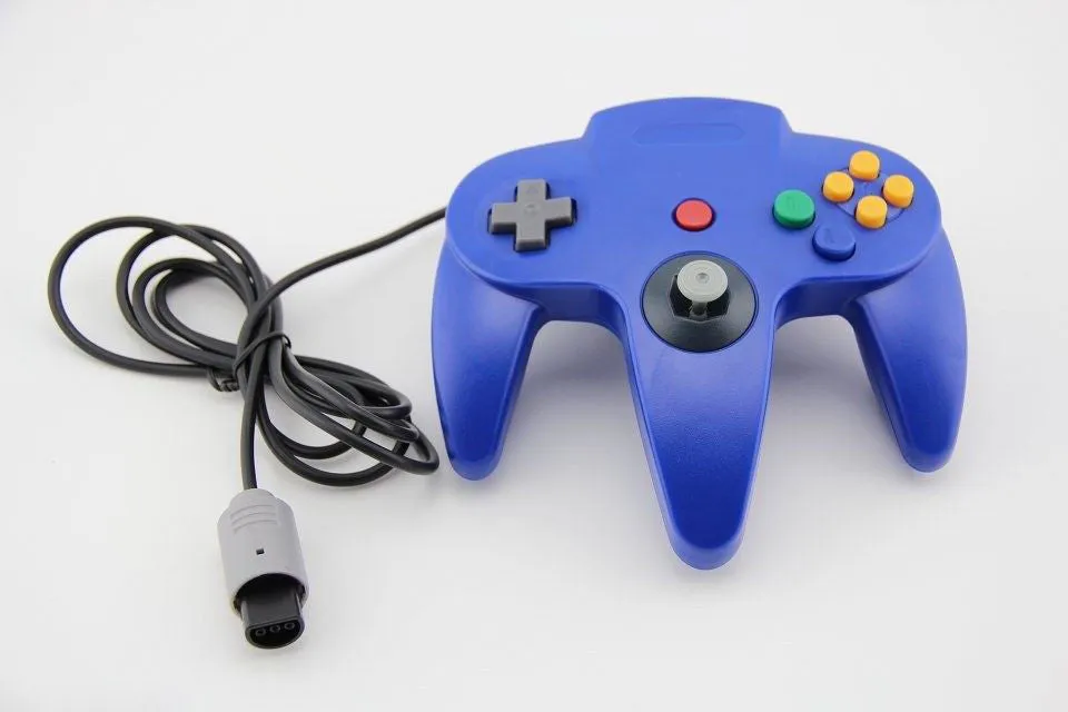 N64 Blue Long Handle Game Controller Control Remote Pad Joystick Fit for Nintendo 64 System