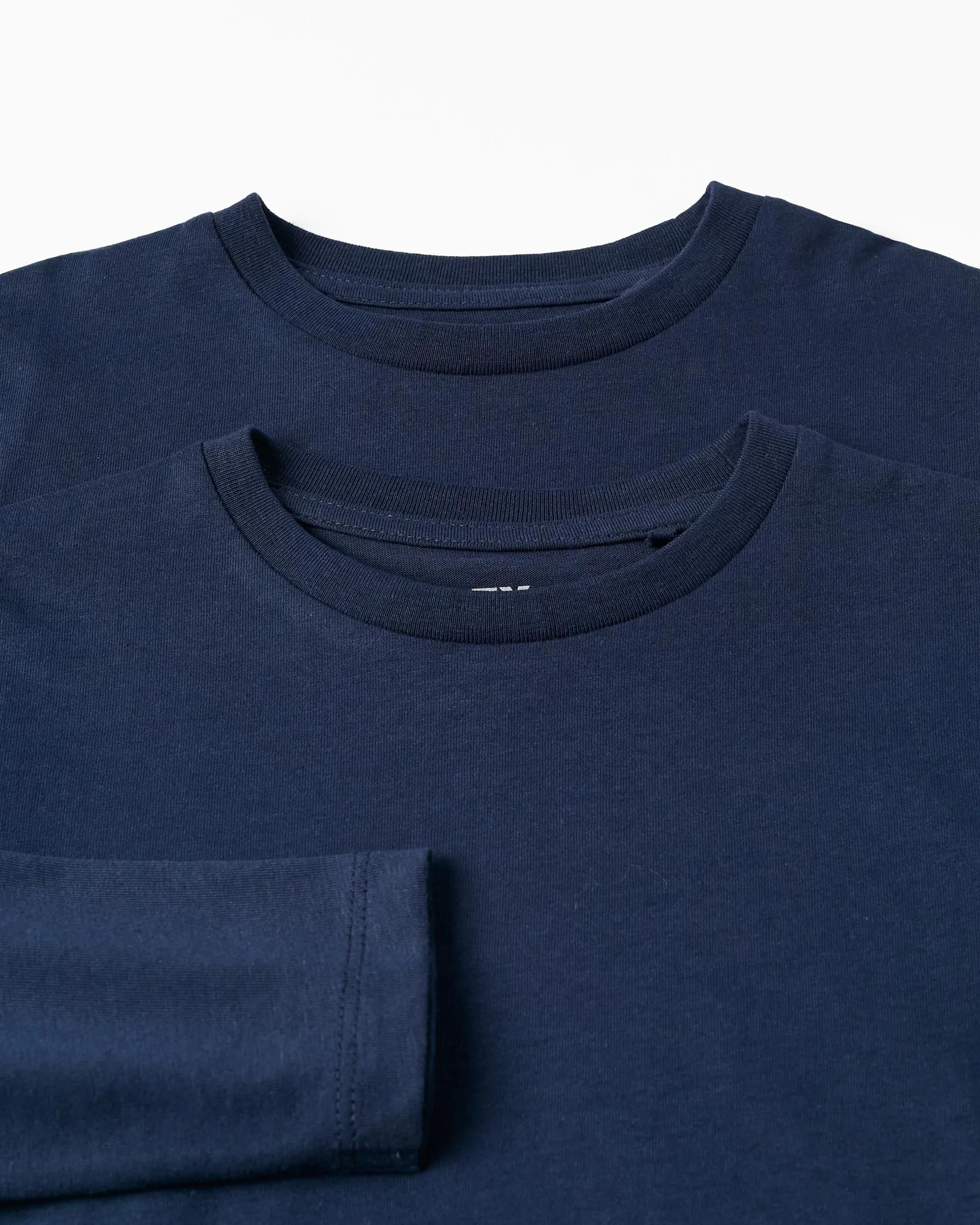 Pack of 2 Long Sleeve T-Shirts for Boys, Dark Blue