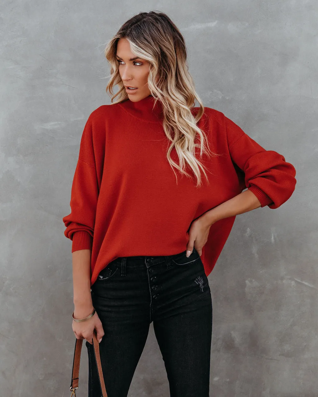 Parkin Mock Neck Knit Sweater