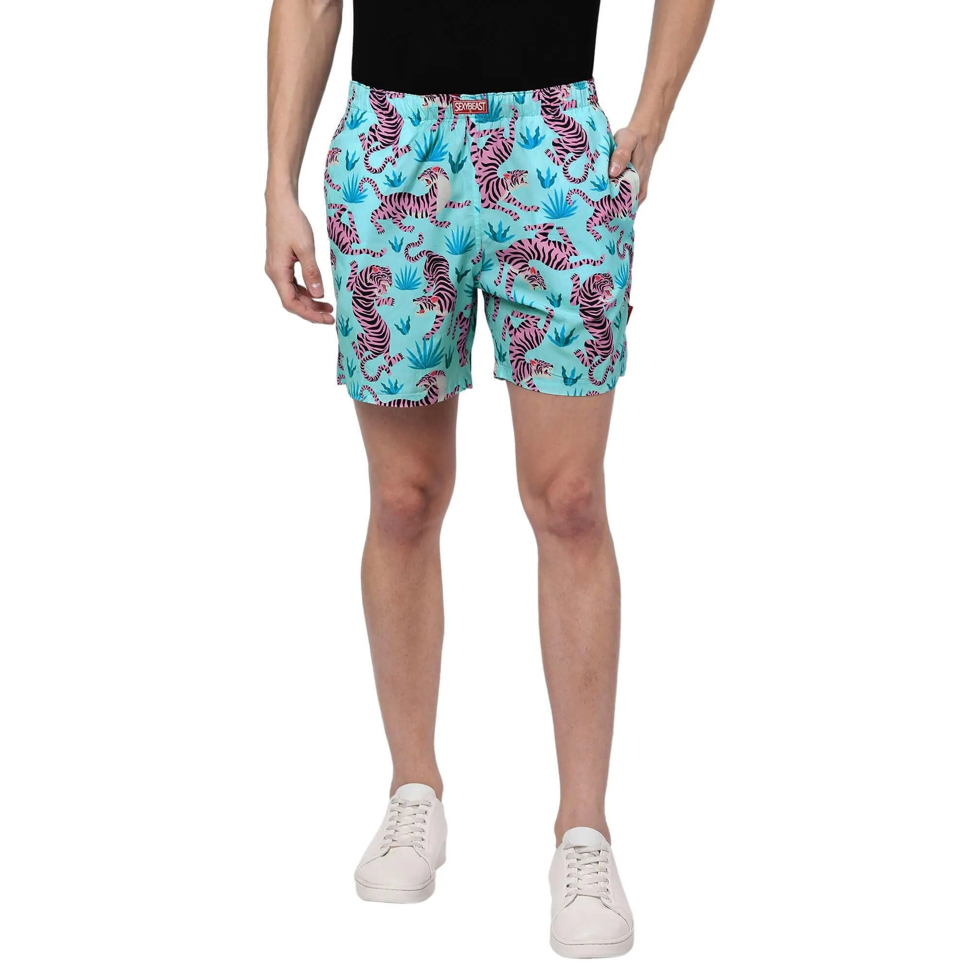 Pink Tigers Boxer Shorts For Men