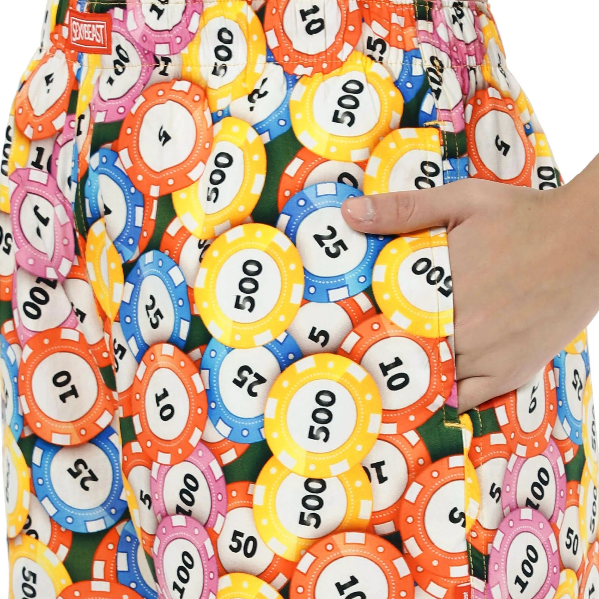 Poker Chips Boxer Shorts For Women