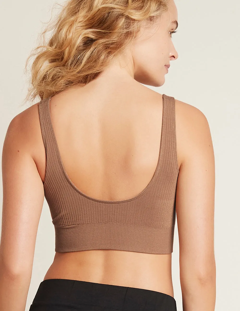 Ribbed Seamless Bra - Nude 4