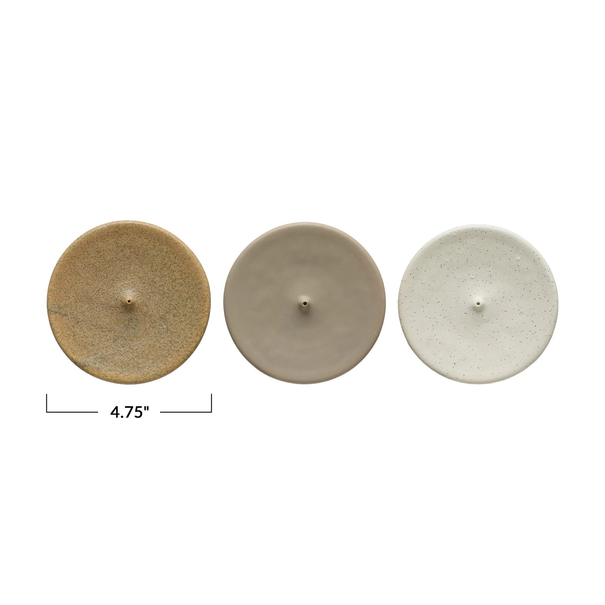 Round Stoneware Incense Holder