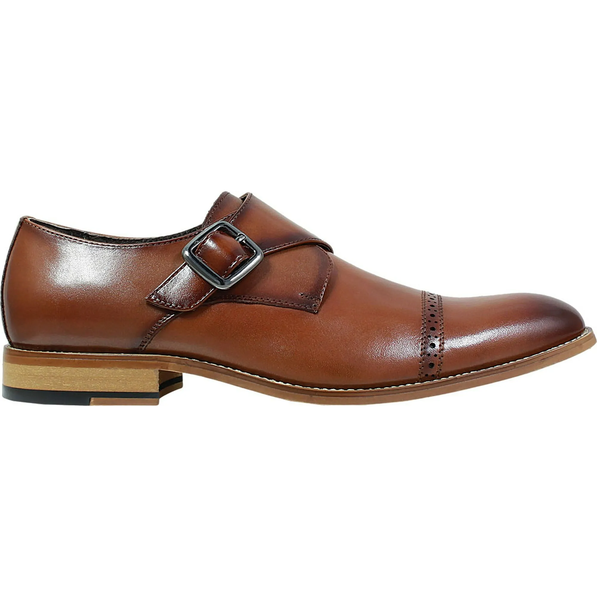 Stacy Adams Men's Desmond Cap Toe Monk Strap Loafer