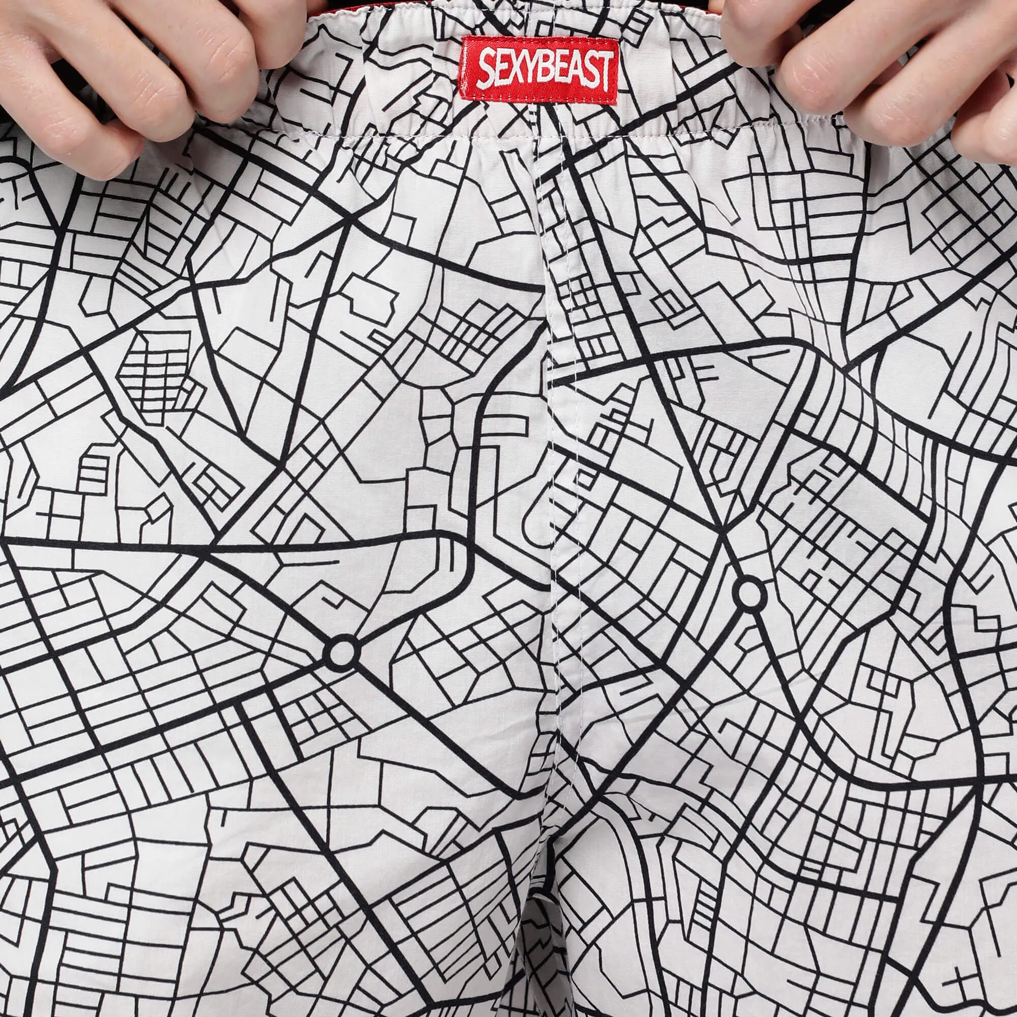 Street Map Boxer Shorts For Men