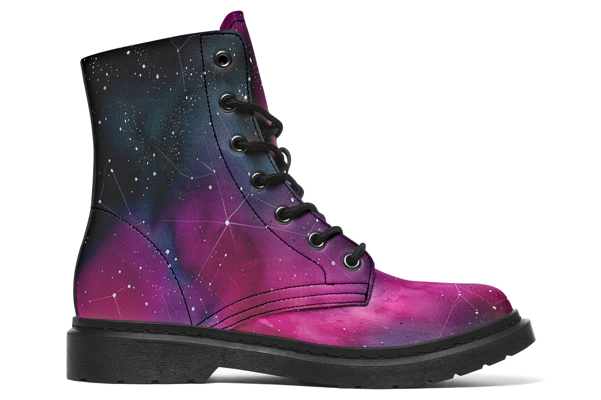 Supernova Boots - Vegan Leather Doc-Style Boots with Durable Stitched on Soles