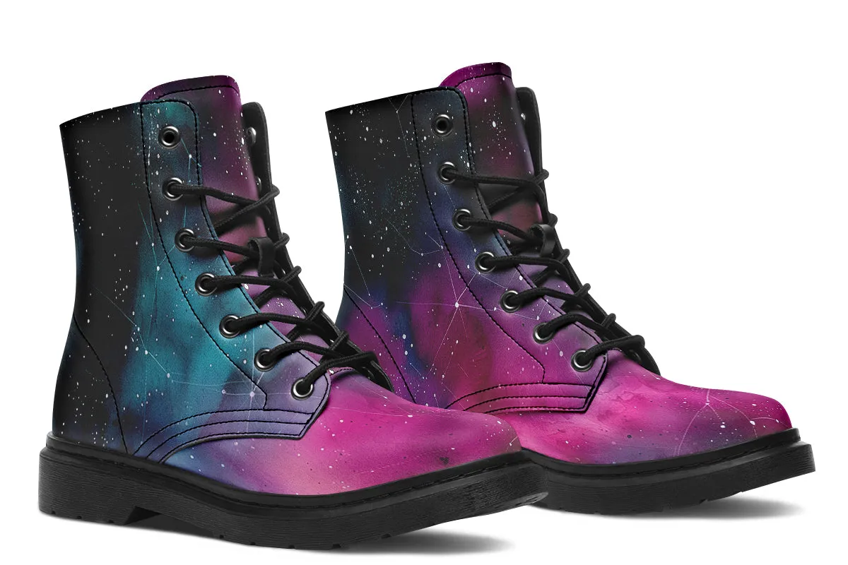 Supernova Boots - Vegan Leather Doc-Style Boots with Durable Stitched on Soles