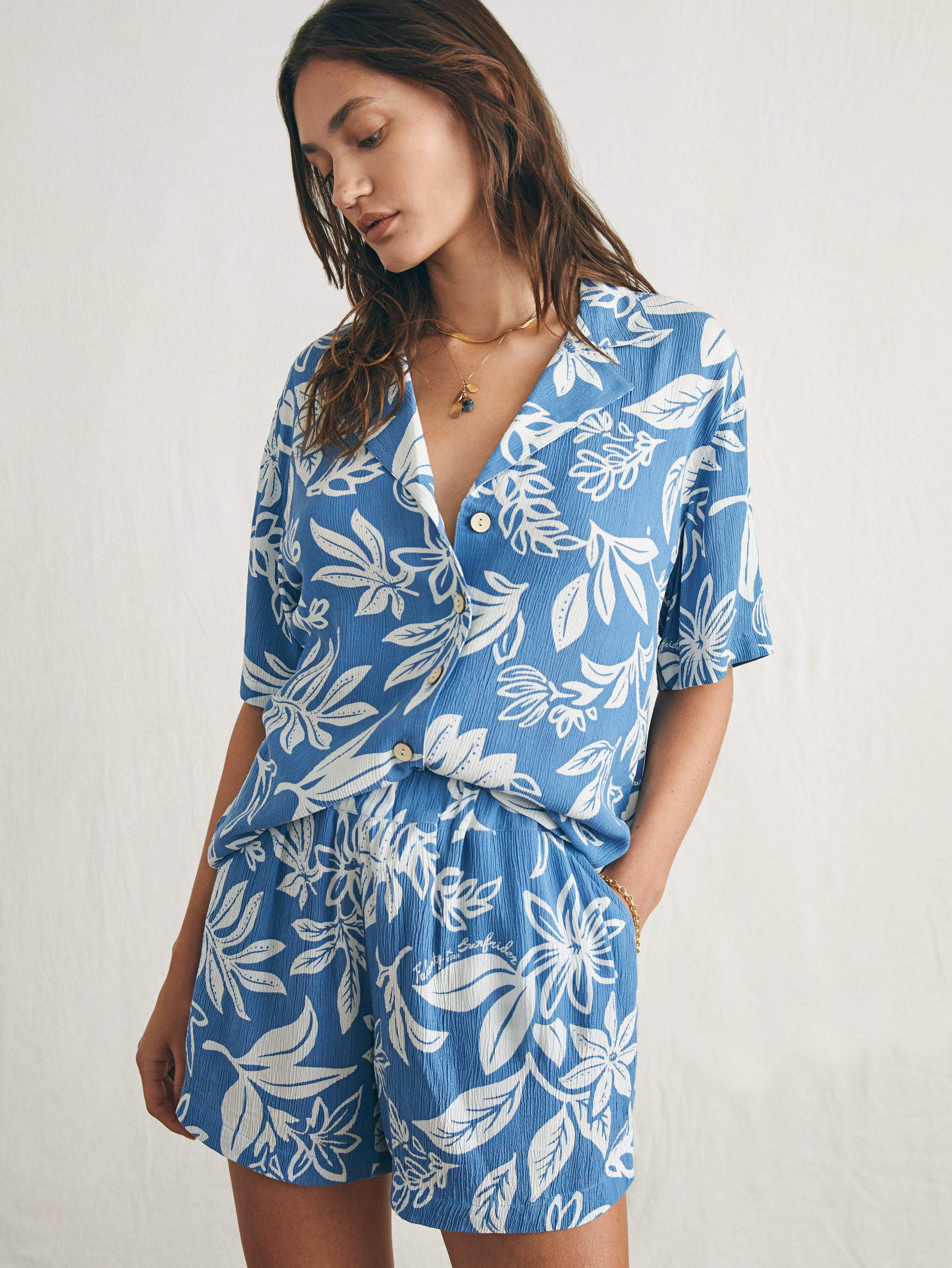 Surfrider Cabana Camp Shirt - Surfrider Blossom