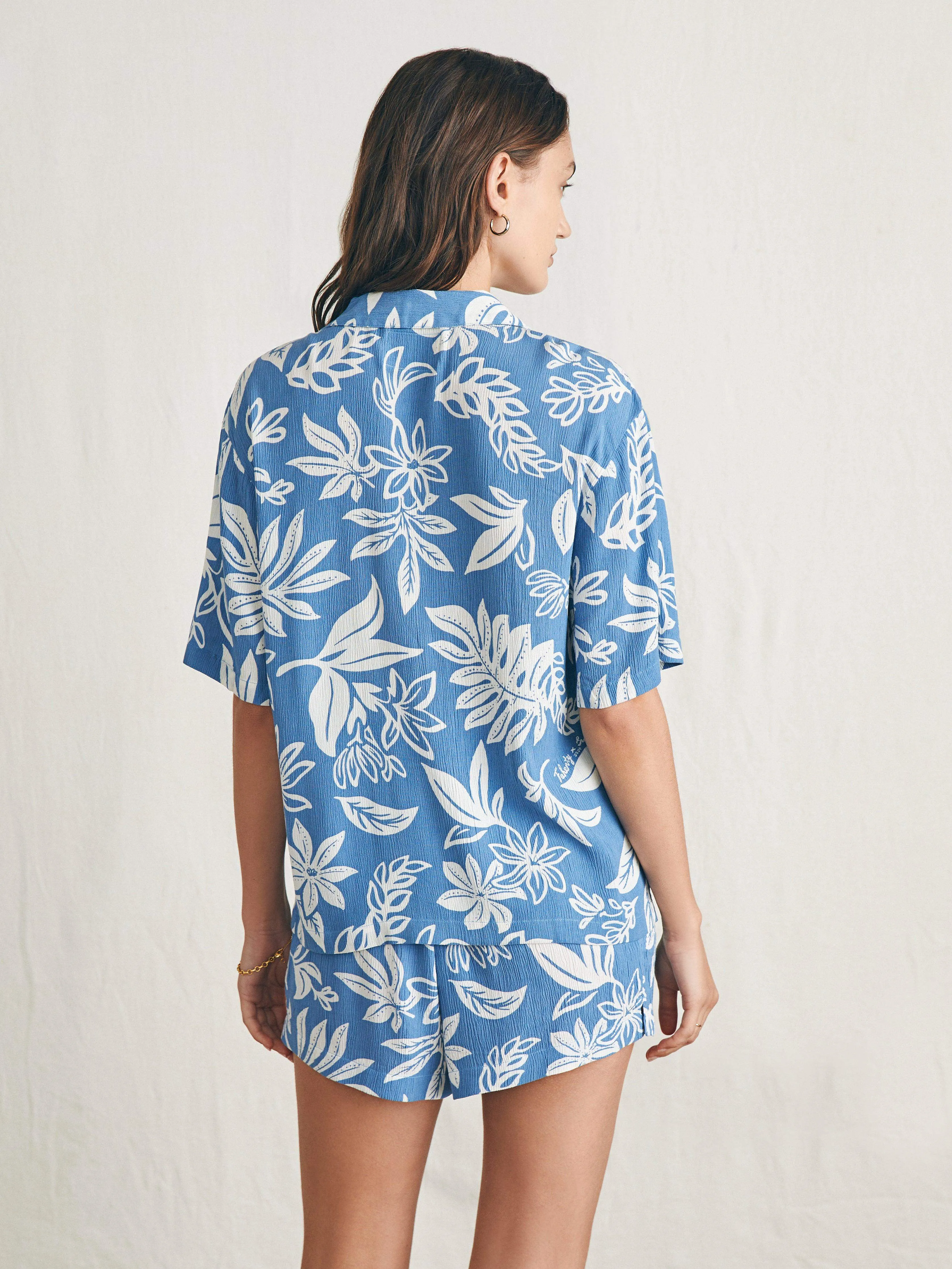 Surfrider Cabana Camp Shirt - Surfrider Blossom