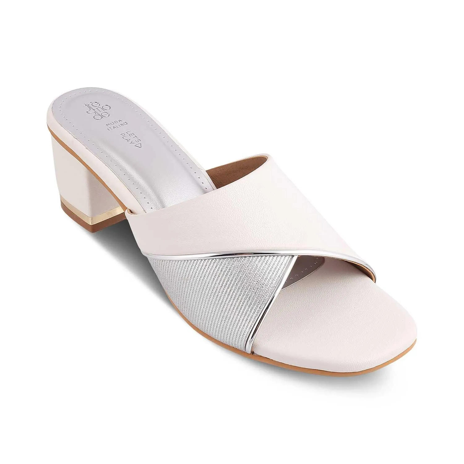 The Macky White Women's Dress Block Heel Sandals Tresmode