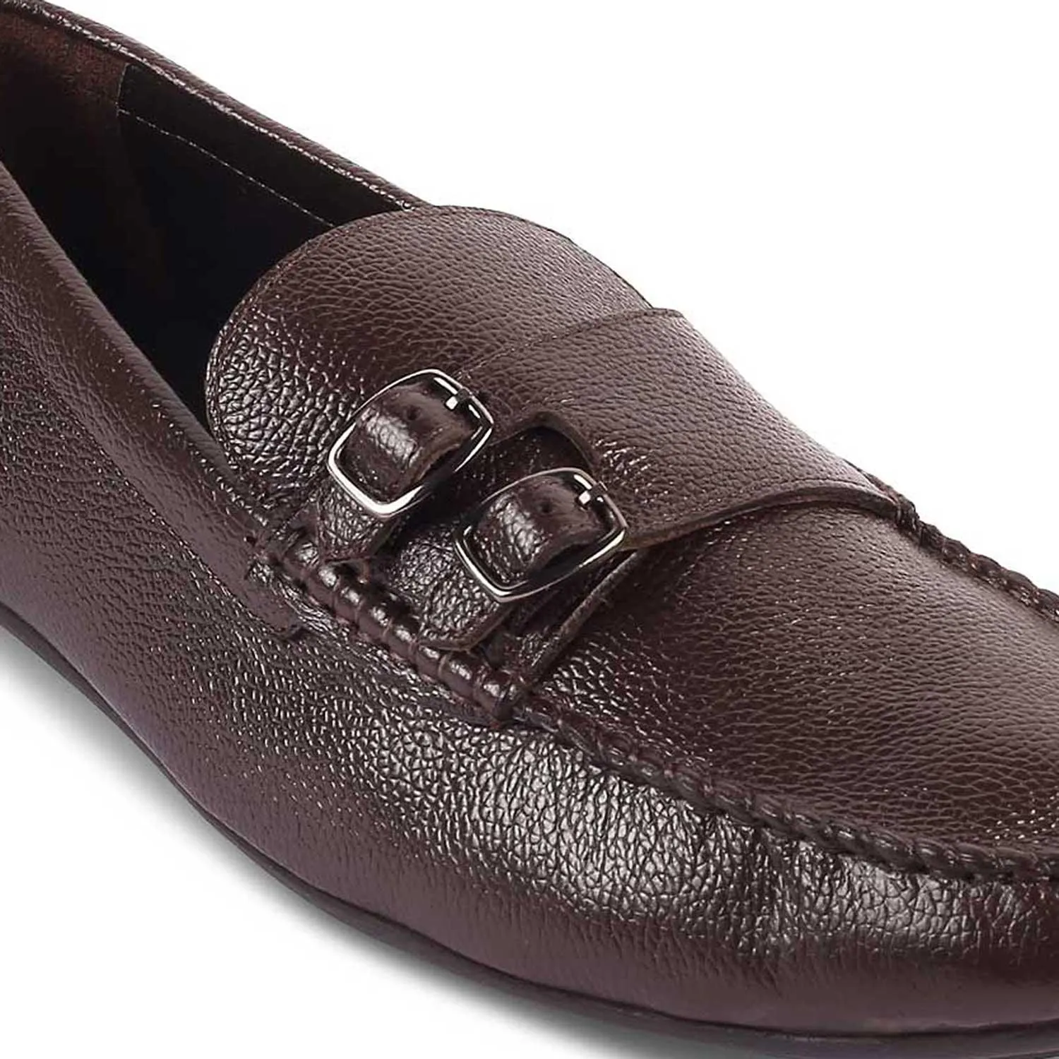 The Roby Brown Men's Double Monk Shoes Tresmode