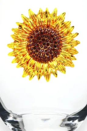 The Sunflower Wine Glass