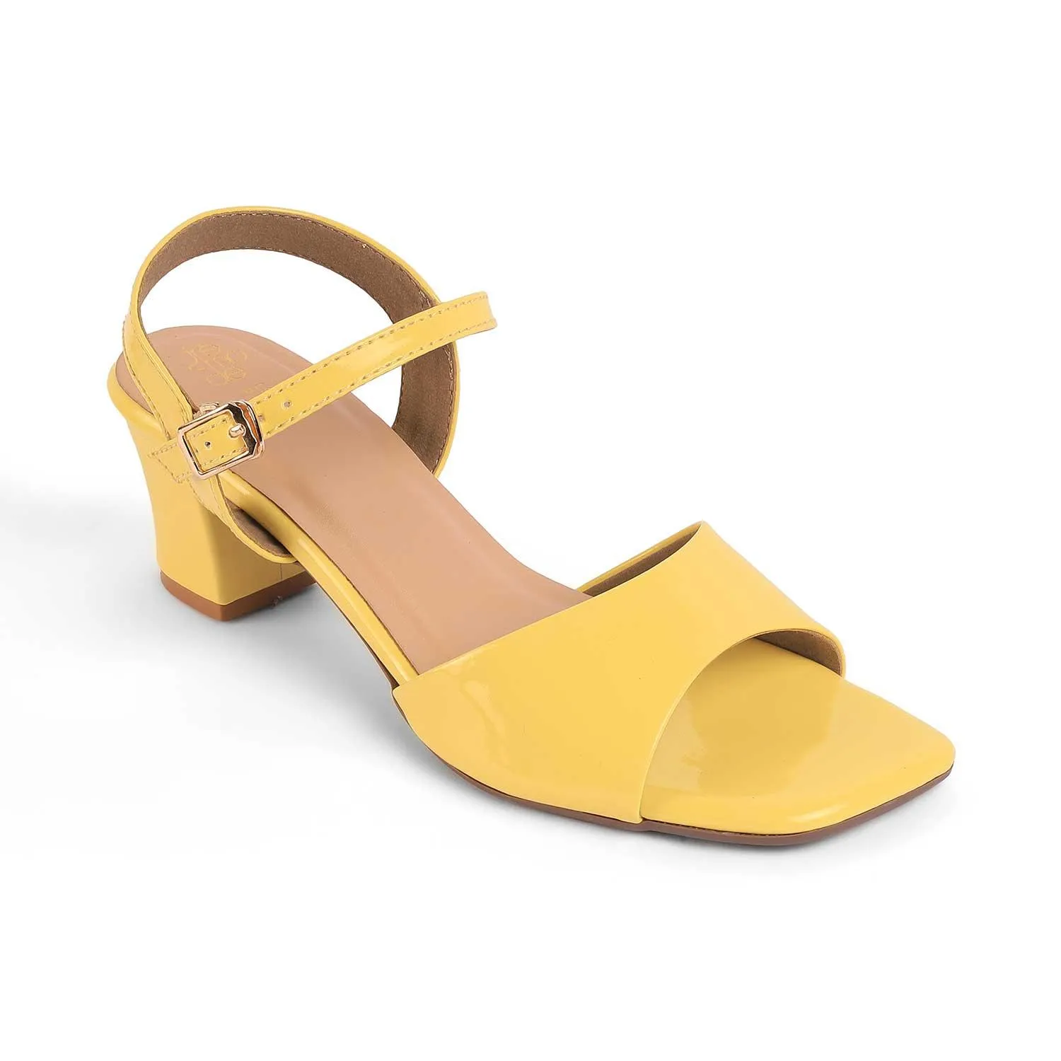 Tresmode Solor Yellow Women's Casual Block Heel Sandals