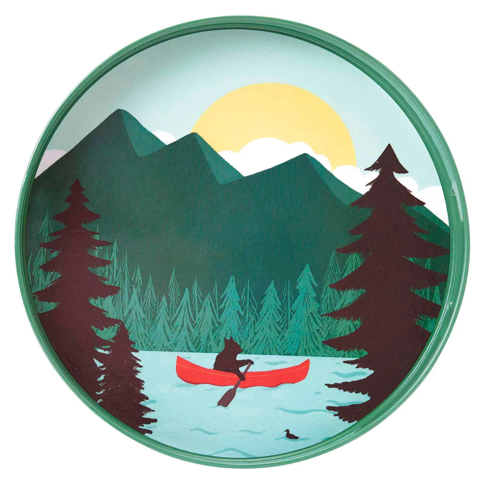 Vacation Lake 15 Inch Round Tray