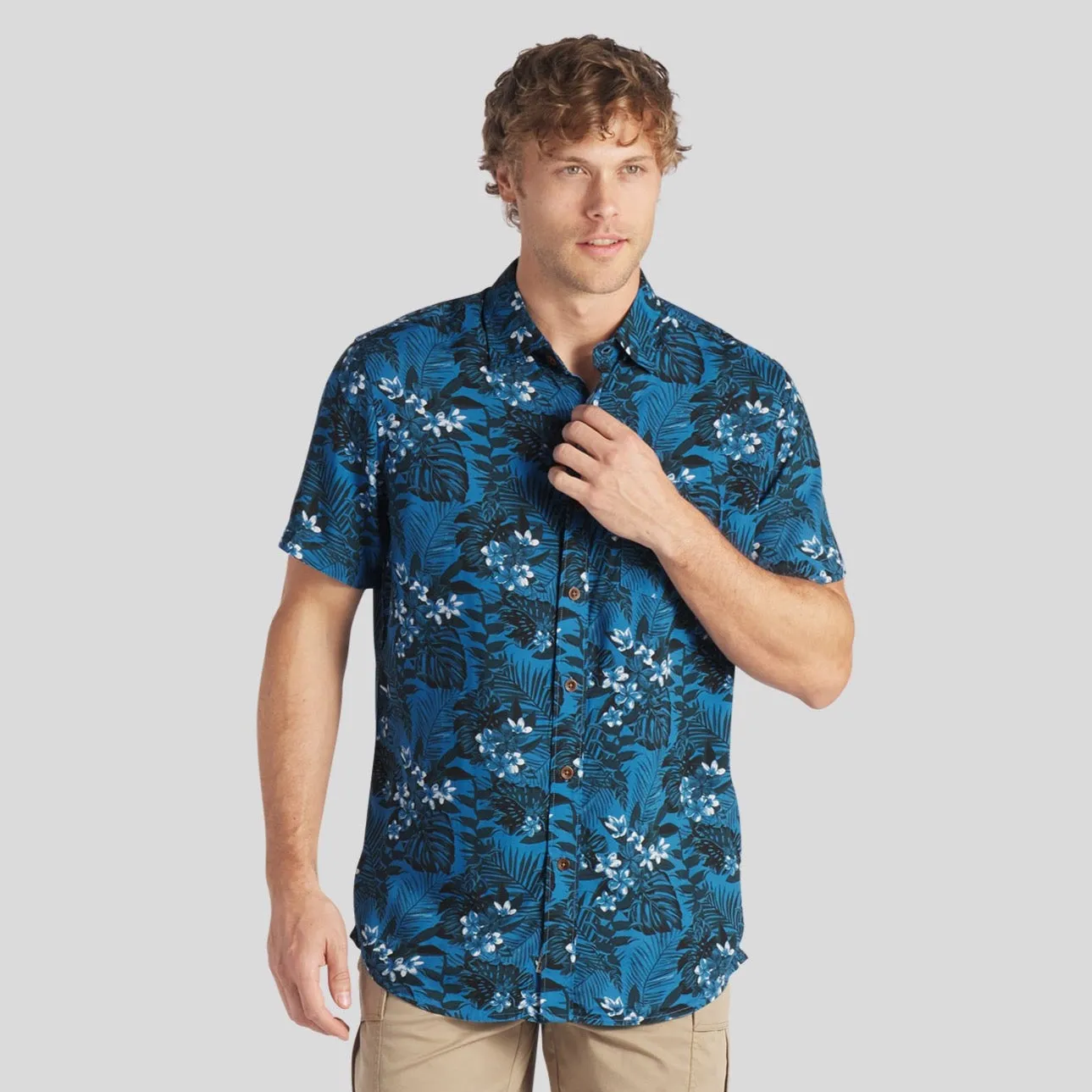 Vintage Hawaiian Shirt - Blue Floral