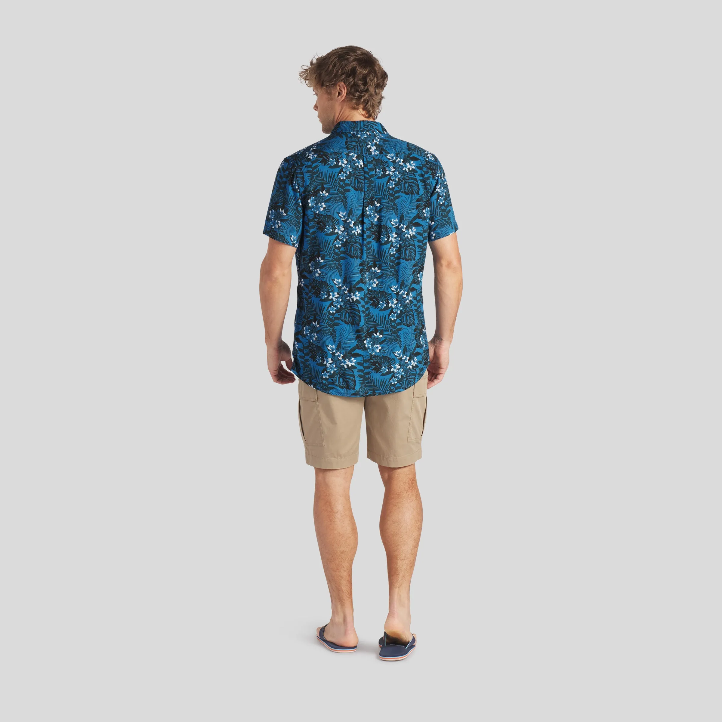 Vintage Hawaiian Shirt - Blue Floral