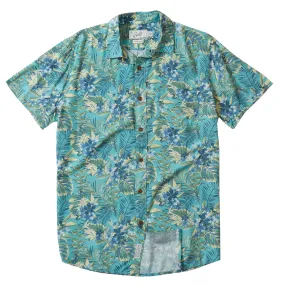 Vintage Hawaiian Shirt - Teal Yellow