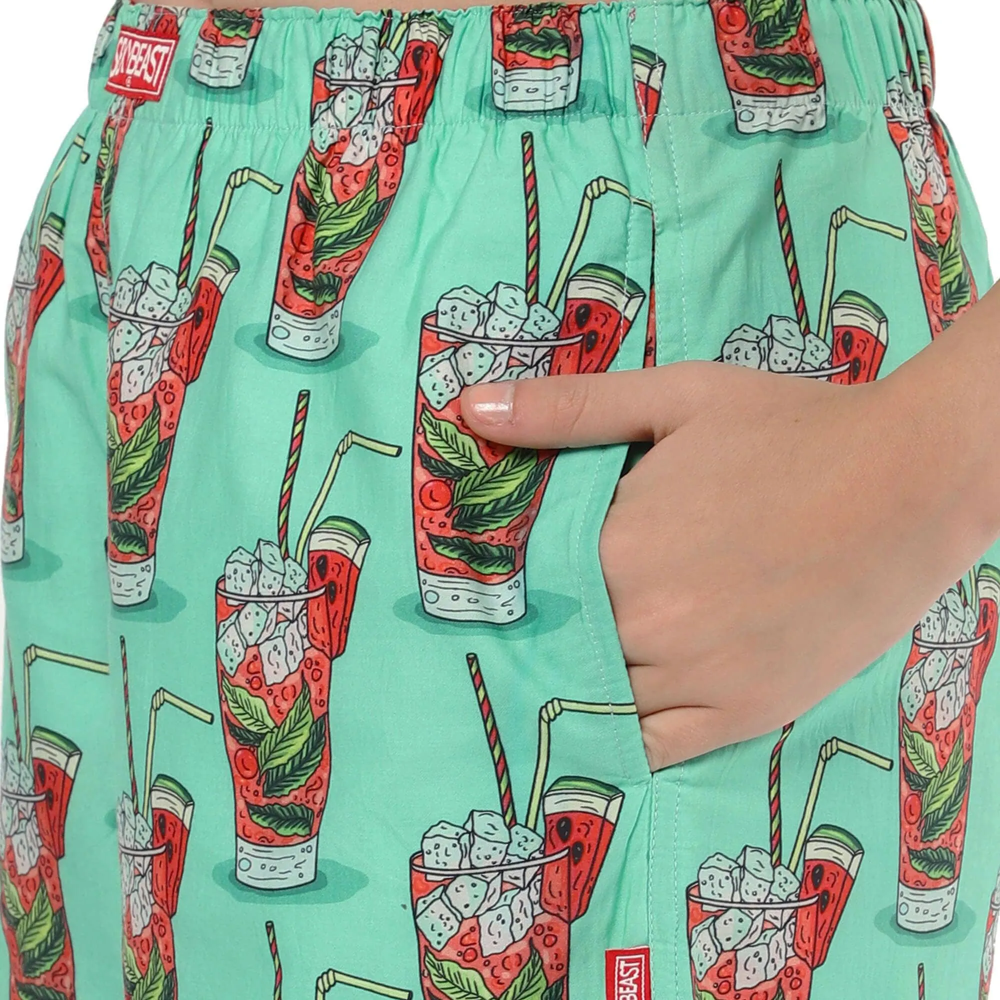 Watermelon Cocktails Boxer Shorts For Women