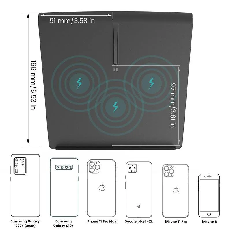 Wireless Phone Charger for Tesla Model 3 Built After June 2020