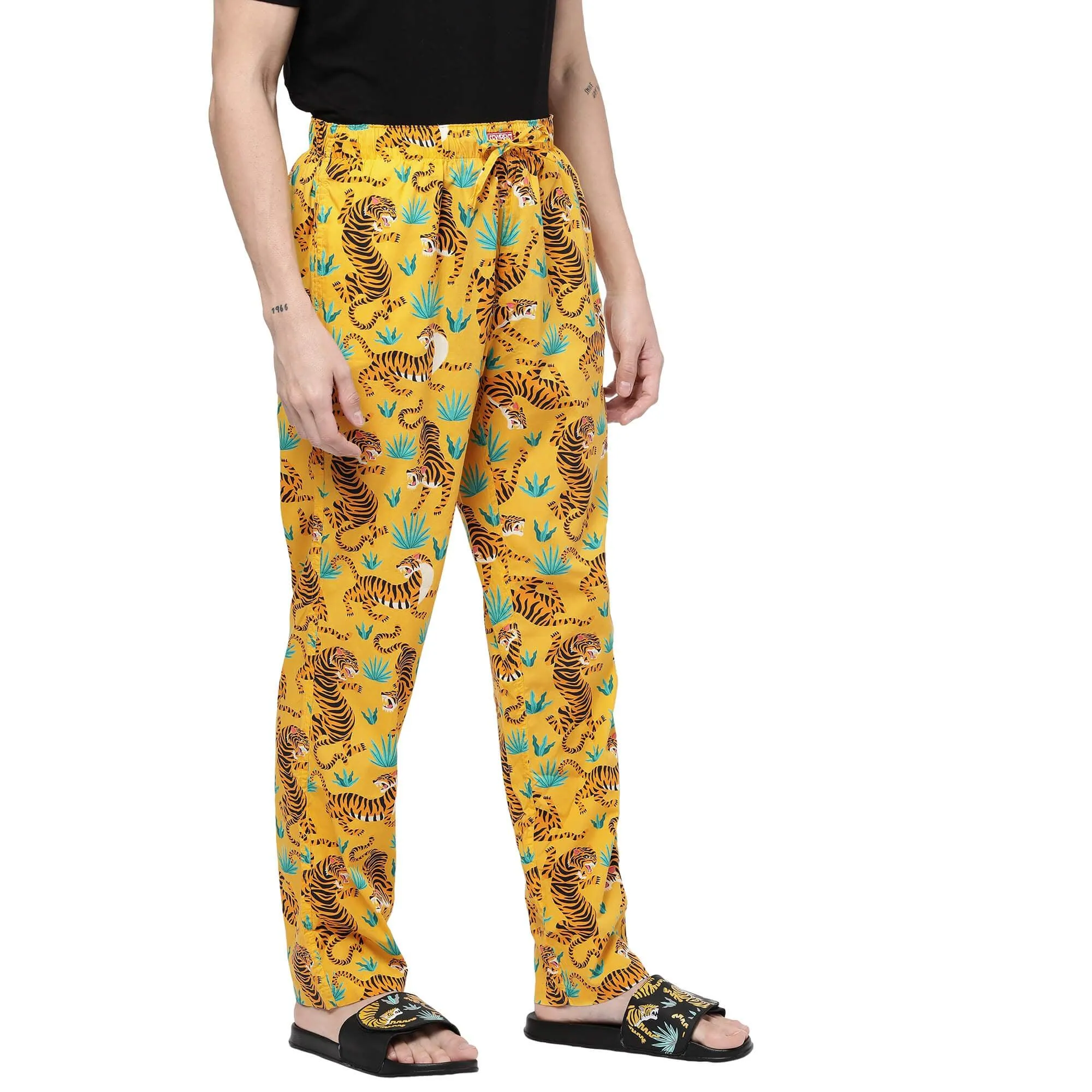 Yellow Tigers Pyjamas For Men