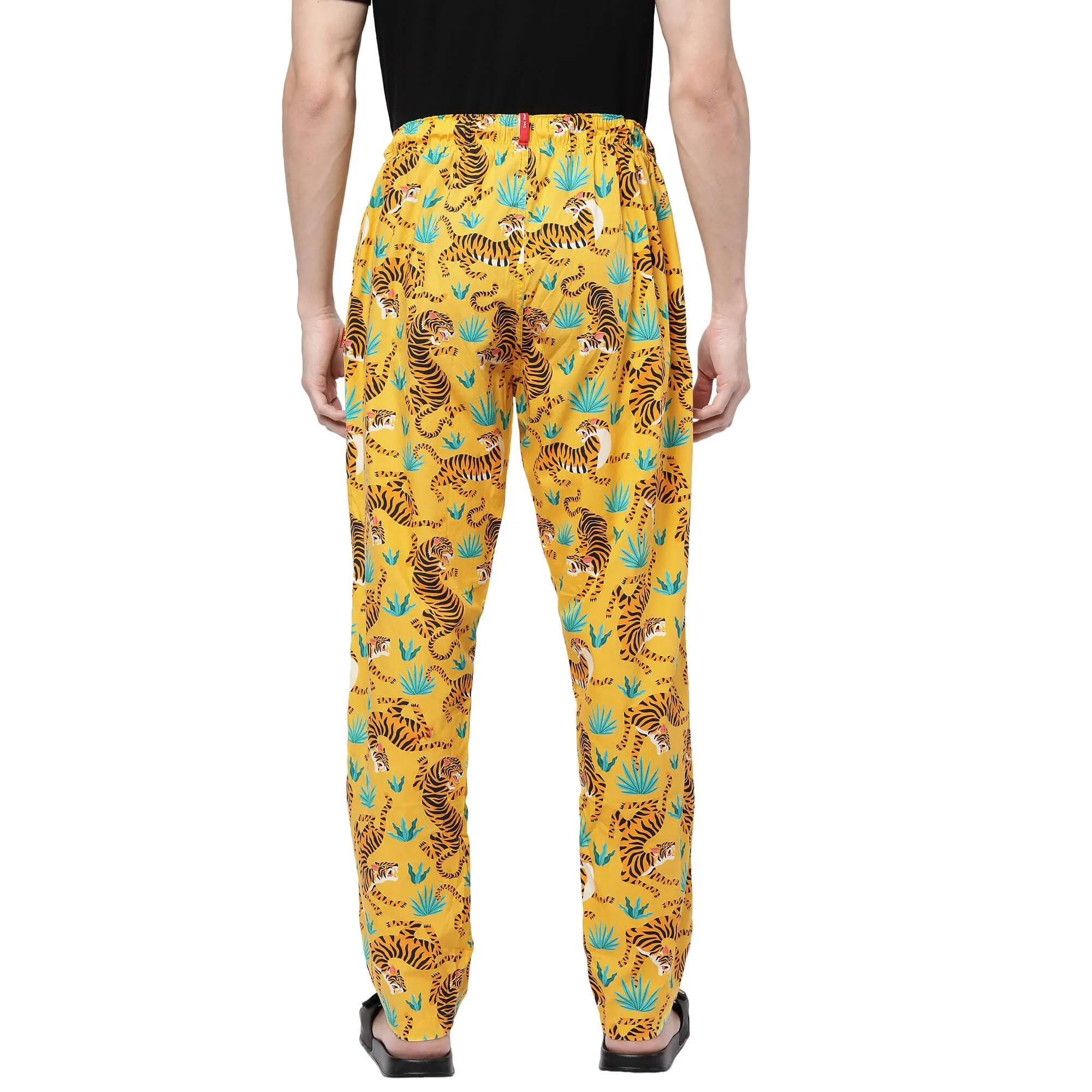 Yellow Tigers Pyjamas For Men